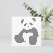 panda plush kaart (Staand voorkant)