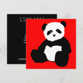panda plush : kleur aanpasbaar kaart (Voorkant / Achterkant)