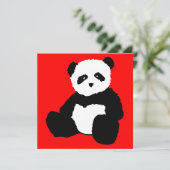 panda plush : kleur aanpasbaar kaart (Staand voorkant)