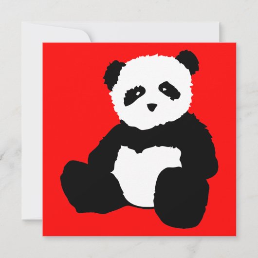 panda plush : kleur aanpasbaar kaart (Voorkant)