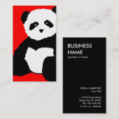 panda plush : kleur aanpasbaar visitekaartje (Voorkant / Achterkant)