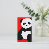 panda plush : kleur aanpasbaar visitekaartje (Staand voorkant)