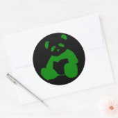 panda plush . ronde sticker (Envelop)