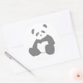 panda plush . ronde sticker (Envelop)