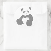 panda plush . ronde sticker (Tas)