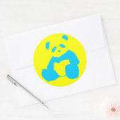 panda plush . ronde sticker (Envelop)