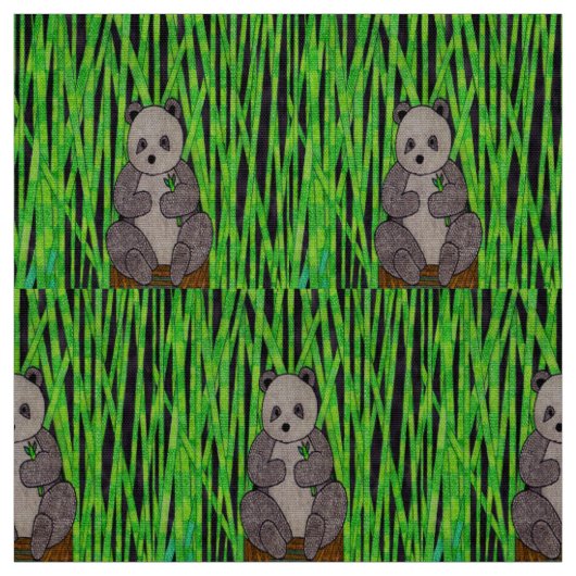 Panda - Polyester Poplin Stof (Swatch)