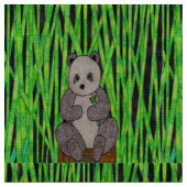Panda - Polyester Poplin Stof (Close Up)