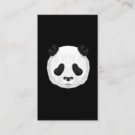 Panda Polygonal Gift for Zookeeper Visitekaartje (Voorkant)