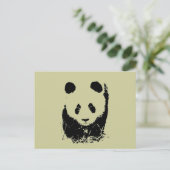 Panda Pop Art Briefkaart (Staand voorkant)