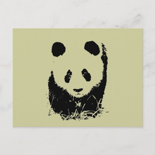 Panda Pop Art Briefkaart (Voorkant)