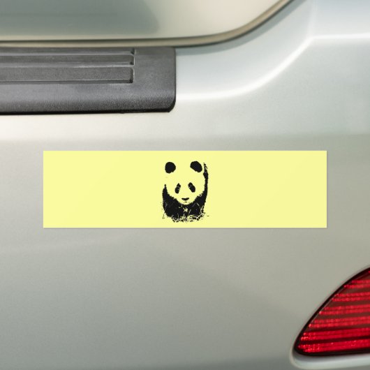 Panda Pop Art Bumpersticker (Op auto)