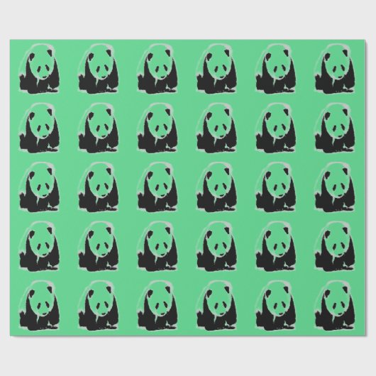 Panda Pop Art Cadeaupapier (Vlak)