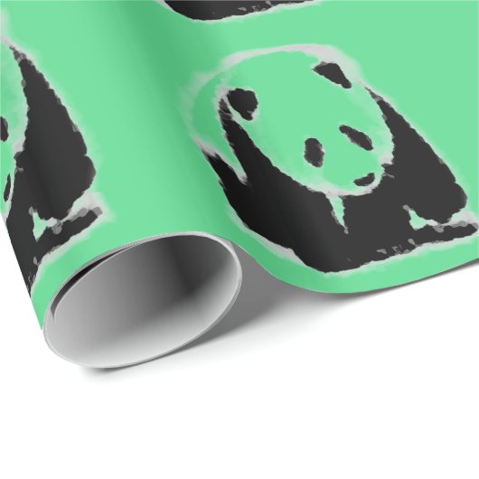 Panda Pop Art Cadeaupapier (Rol Hoek)