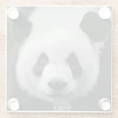 Panda Pop Art Glazen Onderzetter (Achterkant)