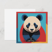 Panda pop art kaart (Voorkant / Achterkant)