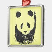 Panda Pop Art Metalen Ornament (Links)