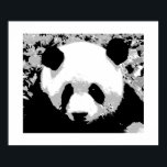 Panda Pop Art Poster Print - Panda Posters<br><div class="desc">Sparen Pandas - Panda Black & White Pop Art Afbeelding - Panda Portret - Panda Face / Head Pop Art Style Digital Artwork - Bescherm Pandas - Natuur Environment Green World - Beer / Dierlijke Afbeeldingen - Sparen Pandas - Red de planeet</div>