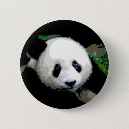 Panda Pop Art Ronde Button 5,7 Cm (Voorkant)