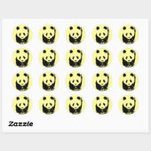 Panda Pop Art Ronde Sticker (Vel)
