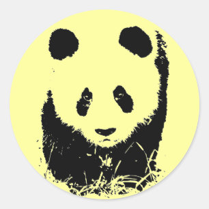 Panda Pop Art Ronde Sticker