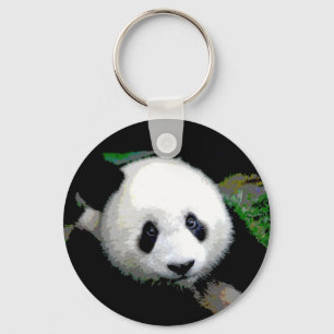 Panda Pop Art Sleutelhanger