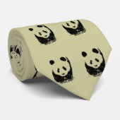 Panda Pop Art Stropdas (Opgerold)
