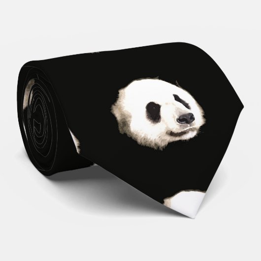 Panda Pop Art Stropdas - Unieke Design (Opgerold)