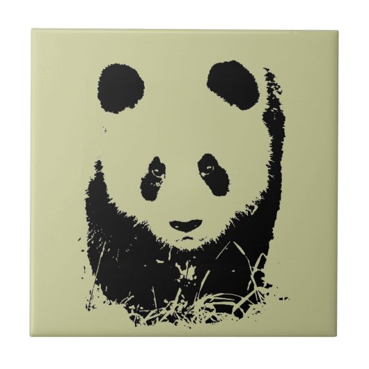 Panda Pop Art Tegeltje (Voorkant)