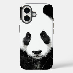 Panda Pop Art Zwart & Wit iPhone 16 Hoesje