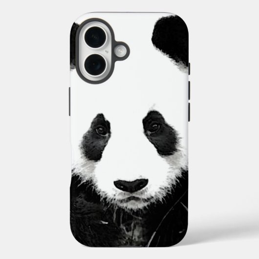 Panda Pop Art Zwart & Wit Case-Mate iPhone Case (Achterkant)