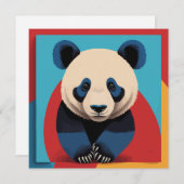 Panda pop kunst kaart (Voorkant / Achterkant)