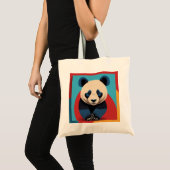 Panda pop kunst tote bag (Voorkant (product))