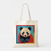 Panda pop kunst tote bag (Achterkant)