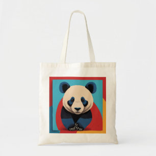 Panda pop kunst tote bag