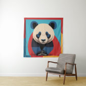 Panda popart wandkleed (In situ)