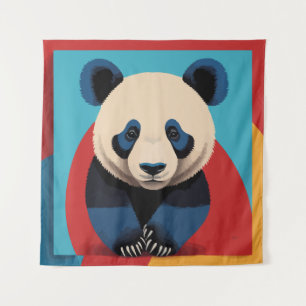Panda popart wandkleed