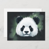 Panda Portret in een serene mistige sfeer Briefkaart (Voorkant / Achterkant)