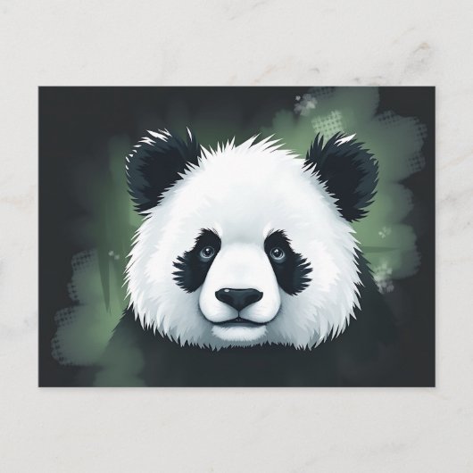 Panda Portret in een serene mistige sfeer Briefkaart (Voorkant)