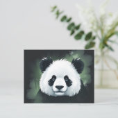Panda Portret in een serene mistige sfeer Briefkaart (Staand voorkant)