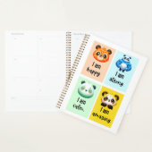Panda positieve bevestigingen voor kinderen planner (Display)