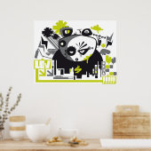 panda poster (Keuken)