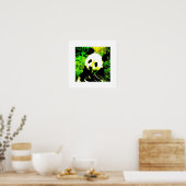 Panda Posters Prints - Panda Eating Poster (Keuken)