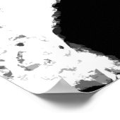 Panda-Posters - Zwart-wit Panda-gezicht Poster (Hoek)