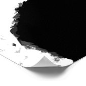 Panda-Posters - Zwart-wit Panda-gezicht Poster (Hoek)
