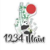 Panda-postvaksticker Sticker (Voorkant)