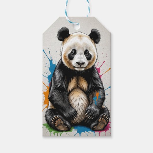 PANDA - POTLOOD - KLEUREN CADEAULABEL (Voorkant)