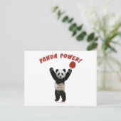 Panda Power Ping Pong Briefkaart (Staand voorkant)