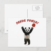 Panda Power Ping Pong Briefkaart (Voorkant / Achterkant)