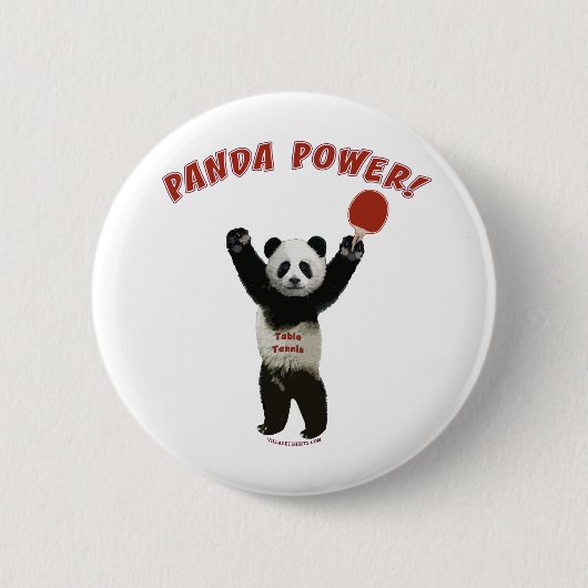 Panda Power Ping Pong Ronde Button 5,7 Cm (Voorkant)